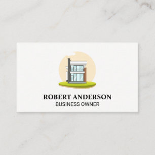 Modern House Real Gods Logotyp Visitkort
