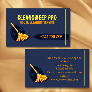 Modern House Städning Maid Service-Logotyp Visitkort