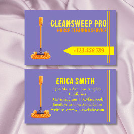 Modern House Städning Maid Service-Logotyp Visitkort