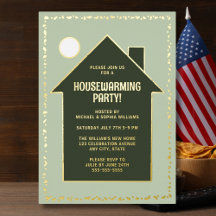 Modern Houseuppvärmning Party New Home Firande