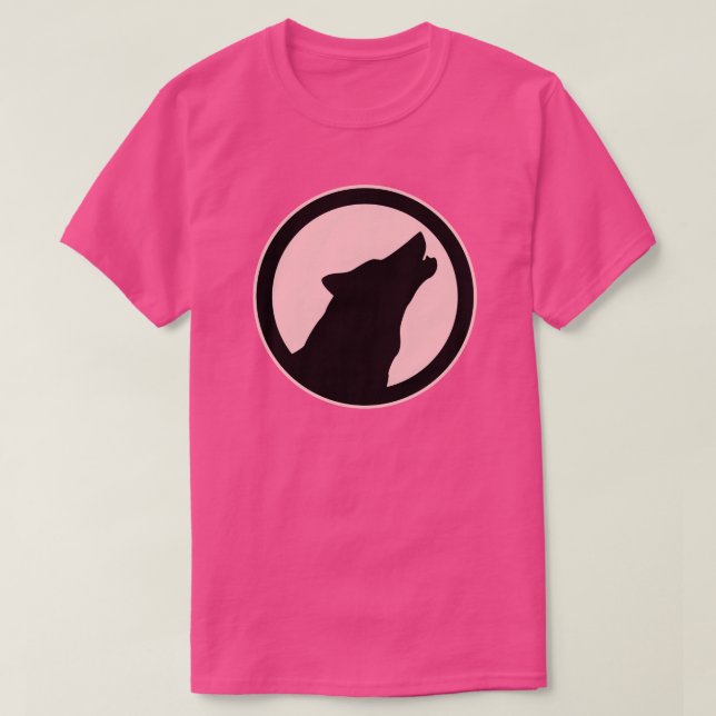 MODERN HOWLING VARG SILHOUETTE AND ROSA CIRCLE TEE (Design framsida)