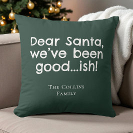 Modern Humor Santa Grönt Festive Funny jul Kudde