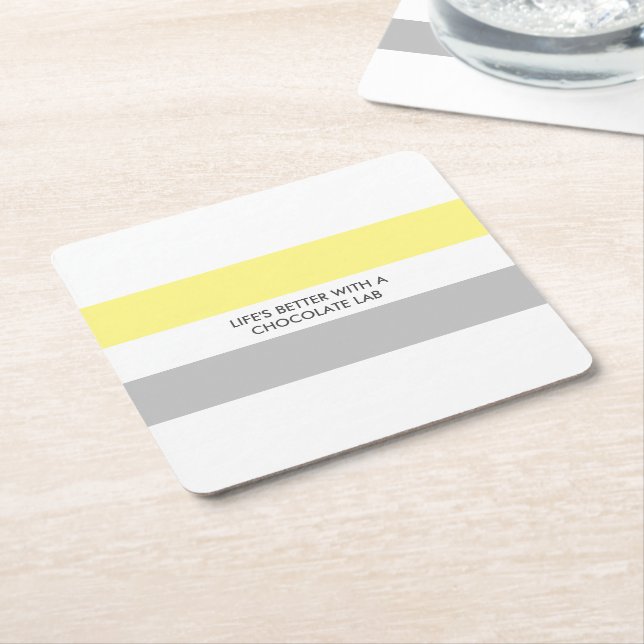 Modern Hund älskare Labrador-Roligt, citat Underlägg Papper Kvadrat (Vinklad)
