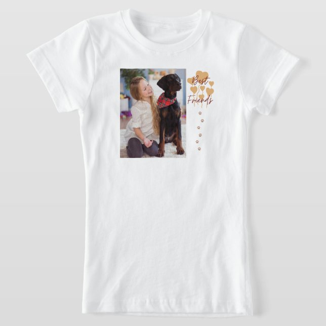 Modern Hund älskare Single Photo T-Shirt (Laydown)
