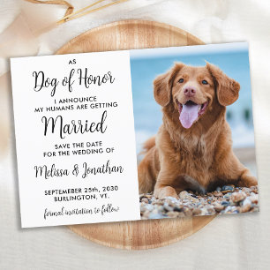 Modern Hund av Heder Anpassningsbar Photo Pet Bröl Spara Datumet