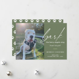 Modern Hund Bark The Hairy Angles Sing Foto Julkort