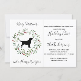 Modern Hund Black Labrador God jul Party Inbjudningar