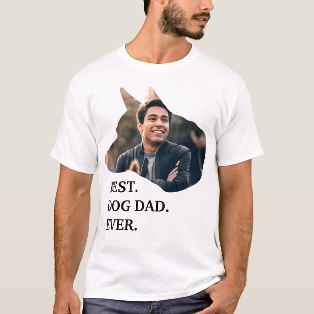 Modern hund-fotomall för anpassningsbar t shirt (Framsida)