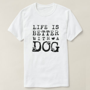 Modern Hund Pet Citattröja Mall T Shirt