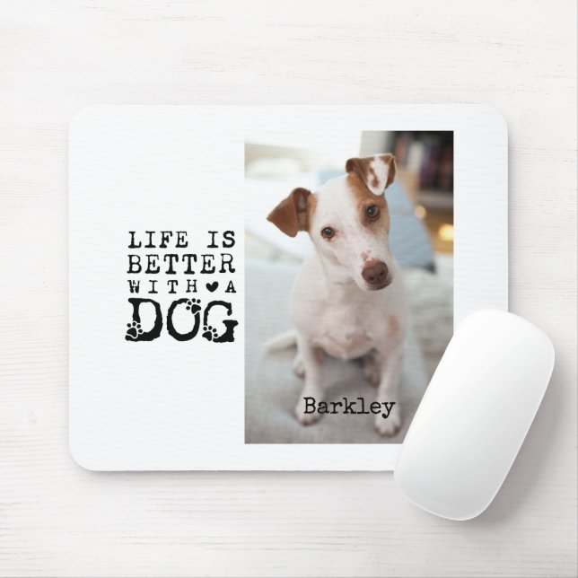 Modern Hund Pet Citera Foto Mall Musmatta (Med mus)