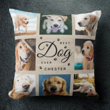 Modern Hund Pet Photo Collage Linen Tass