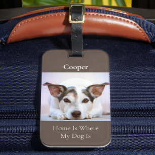 Modern Hund Photo Personlig Bagagebricka