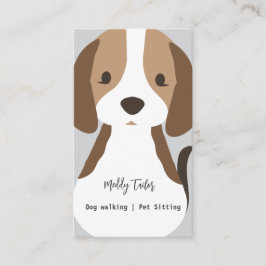 Modern Hund som går i sitta Affärskort Visitkort