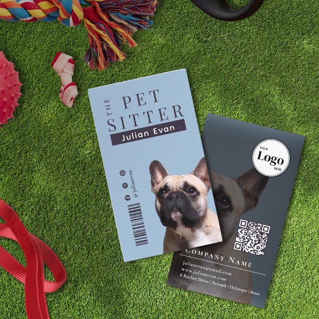 Modern Hund Tränare Pet-webbplats för magasin Visitkort (Modern Magazine Cover Dog Trainer Pet Sitter Business Card )