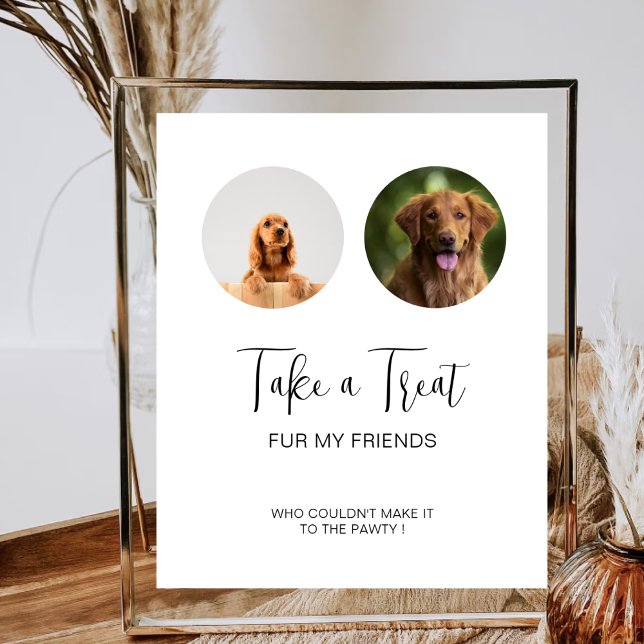 Modern Hund Treat Bröllop-enkel sällskapsdjursbeha Poster (Skapare uppladdad)
