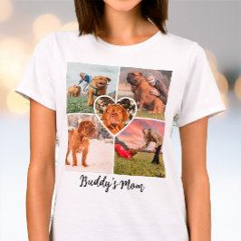 Modern hundmamma anpassad husdjursfoto collage med t shirt