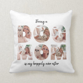 Modern hundmamma fotokollage Citat Kudde