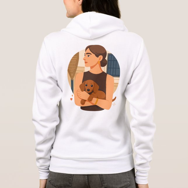 Modern hundmammaestetik med söt valp t shirt (Baksida)