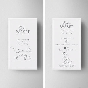 Modern Hundpromenad, Husrannsakare Minimalistisk Visitkort