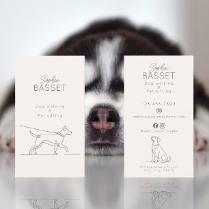 Modern Hundpromenad, Husrökt Minimalistisk Visitkort
