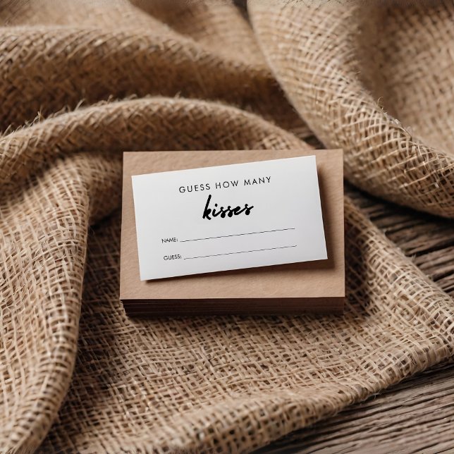 Modern hur många Kisses Möhippa-spelkort Visitkort (Skapare uppladdad)