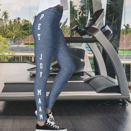 Modern husdjursälskare Katt Hund Mamma Falska Deni Leggings