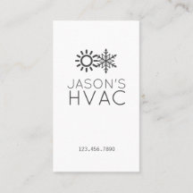Modern HVAC-Affärskort för upphettning och kylning