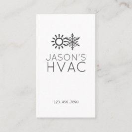 Modern HVAC-Affärskort för upphettning och kylning Visitkort