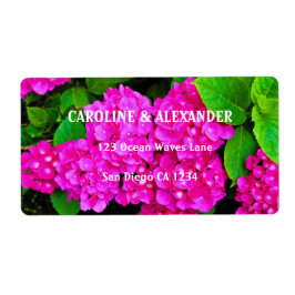 Modern Hydrangea Rosa Blommigt Blommar Bröllop Fraktsedel