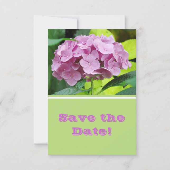 Modern Hydrangea Spara datum-anmälan Inbjudningar (Framsida)