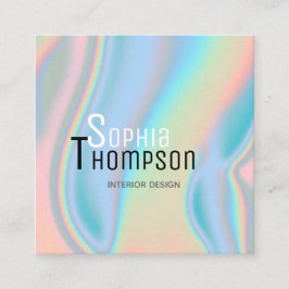 Modern hydrografisk flytande marmor fyrkantigt visitkort