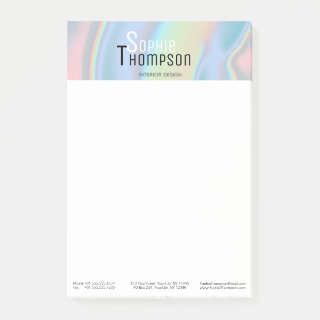 Modern hydrografisk flytande marmor post-it block (Framsida)