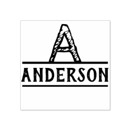 Modern i det stressade Monogram Bläck Frimärke Stämpel