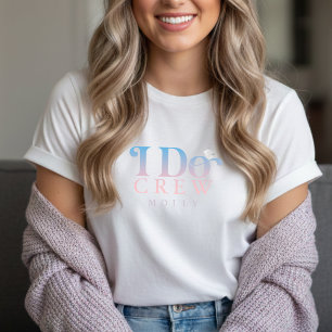 Modern I Do Crew Pastellfärg Brudtärna T Shirt