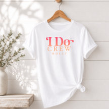 Modern I Do Crew Solnedgångsgradient Brudtärna