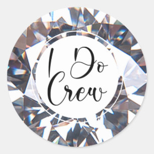 Modern I GÖR CREW Diamond-skript Runt Klistermärke