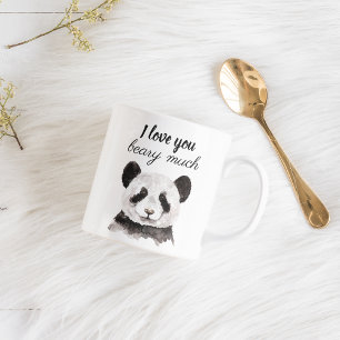 Modern i Kärlek du har varit mycket svart och vit Kaffemugg