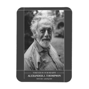 Modern i Loving Memory Funeral Photo Magnet