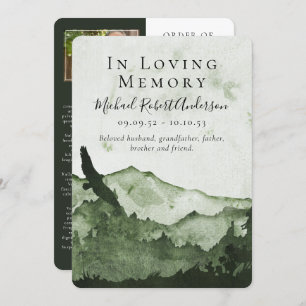 Modern i Loving Memory Funeral Program