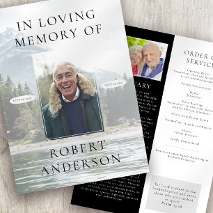 Modern i Loving Memory Funeral Program