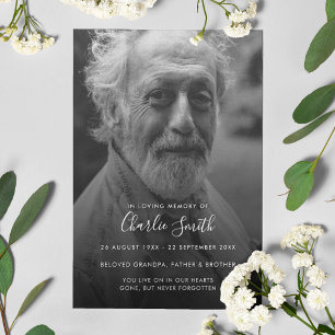 Modern i Loving Memory Funeral Program