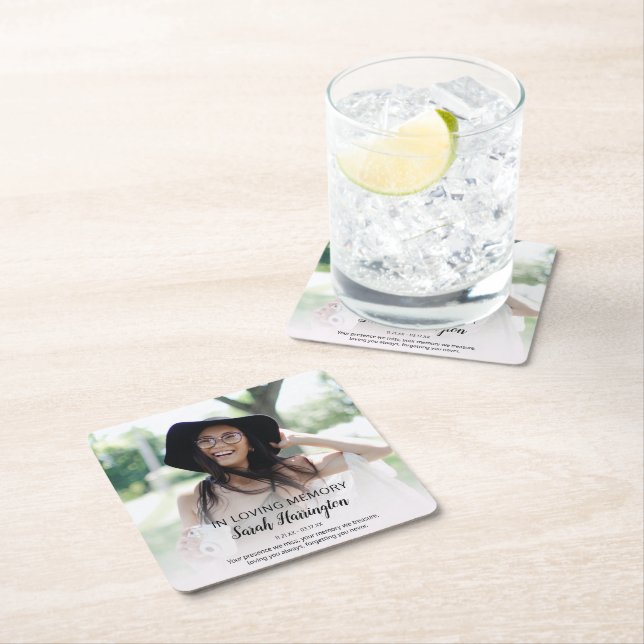 Modern i lyft minne | Fotominnesmärke Underlägg Papper Kvadrat (Insitu)