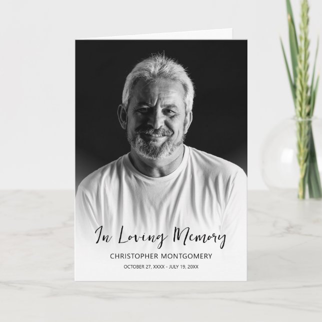 Modern i lyft minnesfoto, uppfälld program (Framsida)