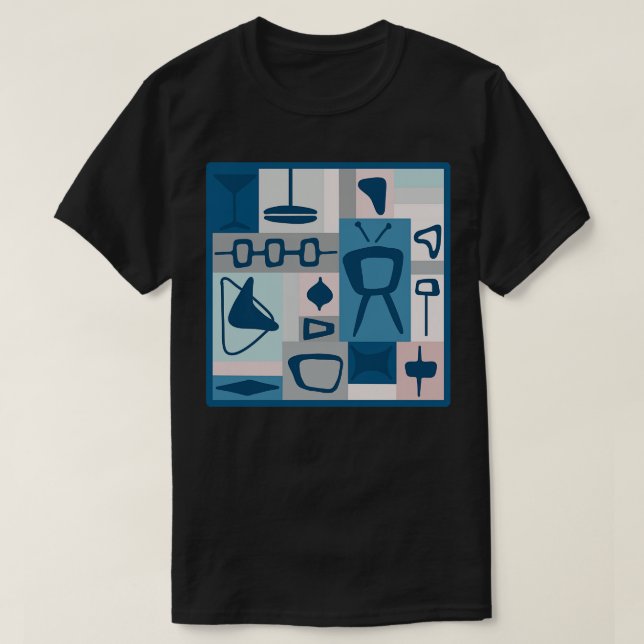 Modern i mitten av århundradet över utskrift 3 t shirt (Design framsida)