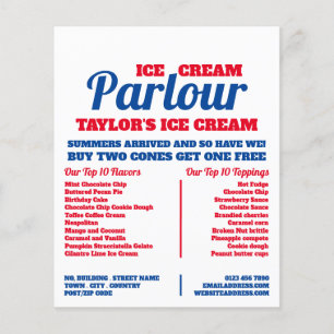 Modern Ice Cream Parlor Advertising Flyer