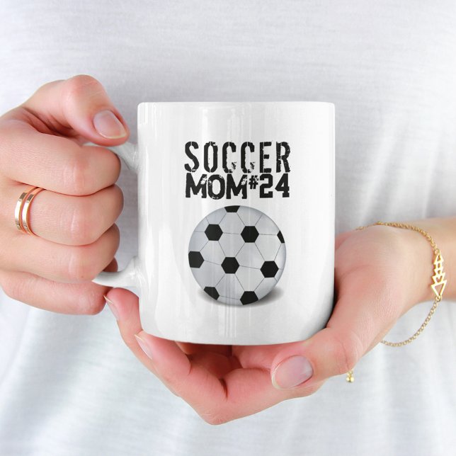 Modern idrottare Mamma Cute Simple Player Kaffemugg (Skapare uppladdad)