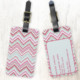 Modern Ikat Chevron Rand Geometric Abstrakt Bagagebricka