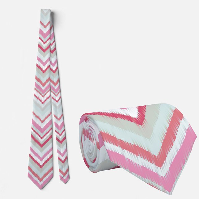 Modern Ikat Chevron Zig Zag Pattern Slips (Modern Ikat chevron zigzag stripe pattern neck tie)