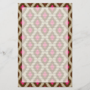 Modern ikat mönster brevpapper