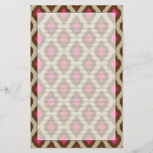 Modern ikat mönster brevpapper (Framsida)